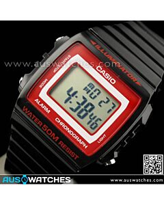 Casio Unisex Alarm Stopwatch Black Watch W-215H-1A2V, W215H