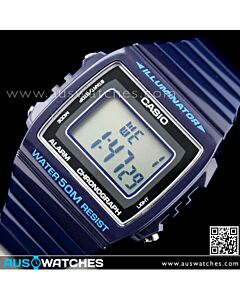 Casio Unisex Alarm Stopwatch Dark Blue Watch W-215H-2AV, W215H