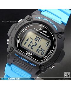 Casio Digital Alarm Watch W-219H-2A2, W219H