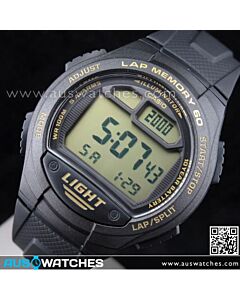 Casio 5 Alarms Lap memory 60 Digital 100M Sport Watch W-734-9AV, W734