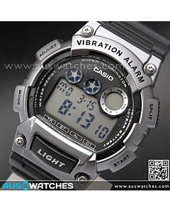 Casio 10Yrs Battery Vibration 5 alarm Sport Watch W-735H-1A3, W735H