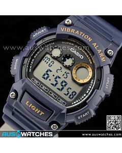 Casio 10Yrs Battery Vibration 5 alarm Sport Watch W-735H-2AV, W735H