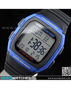 Casio Dual time 50M WR Stopwatch Digital Sport Watch W-96H-2A, W96H