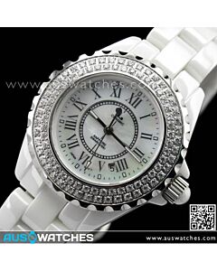 I.s Ceramic Sapphire mother of pearl face Ladies Watch WDD8271L-R