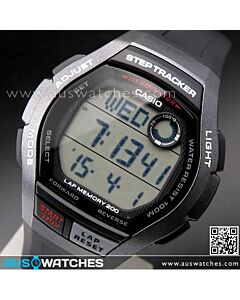 Casio Step Tracker LED 100M Sport Watch WS-2000H-1AV, WS2000H