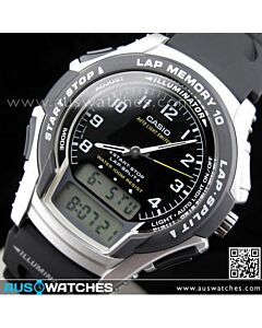 Casio Digital Analog Black Sports Runners Watch WS-300-1B, WS300