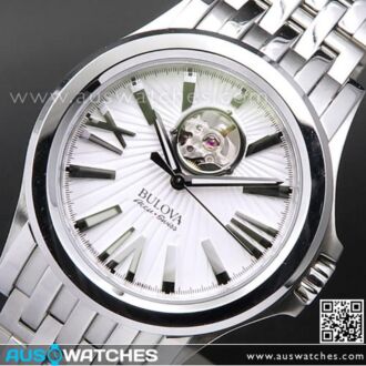 Bulova Accuswiss Kirkwood Sapphire Automatic White Mens Watch 63A125 Swiss Made