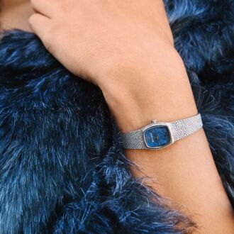 Bulova Goddess of Time Gold Sodalite Blue Dial Women's Watch 96L343