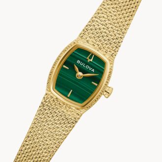 Bulova Goddess of Time Gold Malachite Green Dial Women's Watch 97L184