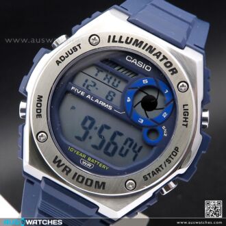 Casio 5 Alarms 10 Year Battery Digital Watch MWD-100H-2AV, MWD100H