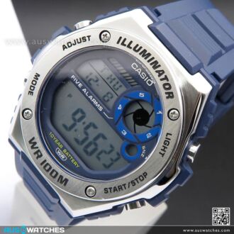 Casio 5 Alarms 10 Year Battery Digital Watch MWD-100H-2AV, MWD100H