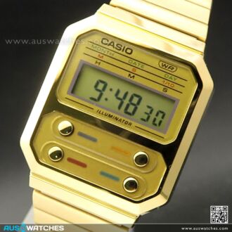 Casio Vintage Gold Ion Plated Watch A100WEG-9A