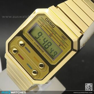 Casio Vintage Gold Ion Plated Watch A100WEG-9A