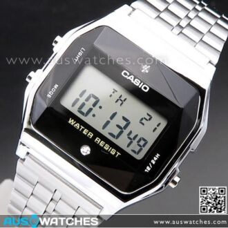 Casio Digital Vintage Natural diamonds Watch A159WAD-1DF, A159WAD