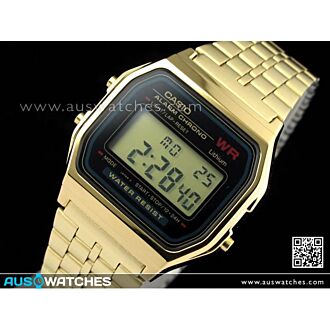 Casio Vintage Retro Alarm Digital Watch A159WGEA-1DF, A159WGEA