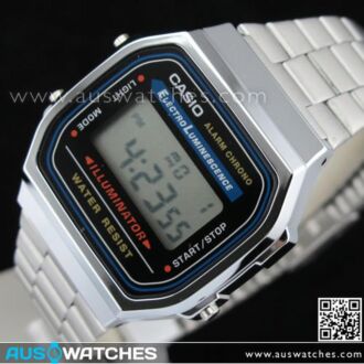 Casio Vintage Retro style Unisex Digital Watch A168WA-1, A-168WA