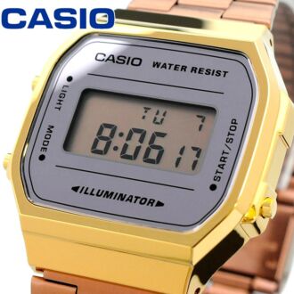 Casio Vintage Style Rose Gold Tone Digital Watch A168WECM-5