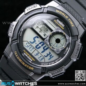 Casio Sporty Digital World Time 100M AE-1000W-1AV