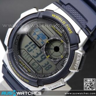 Casio Sporty Digital World Time 100M Digital Watch AE-1000W-2AV, AE1000W