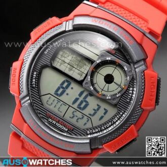 Casio Sporty Digital World Time 100M AE-1000W-4AV, AE1000W