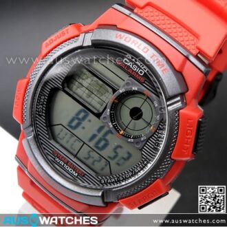 Casio Sporty Digital World Time 100M AE-1000W-4AV, AE1000W