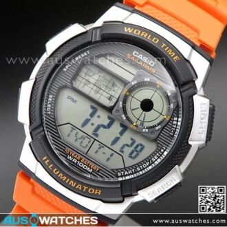 Casio Sporty Digital World Time 100M Digital Watch AE-1000W-4BV, AE1000W