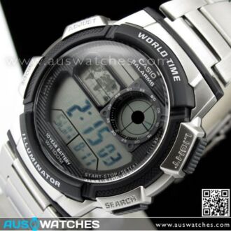 Casio Sporty Digital World Time 100M Sport Watch AE-1000WD-1A, AE1000WD