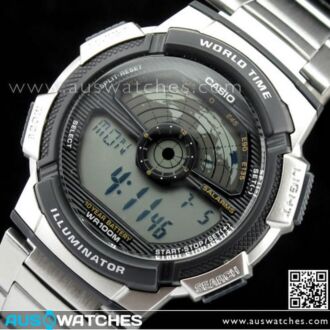 Casio Men's World Time Alarm Digital Sports Watch AE-1100WD-1AV AE1100WD