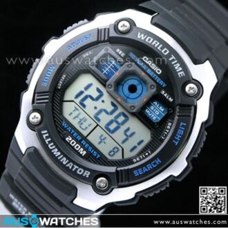 Casio Sporty Digital World Time 100M AE-2000W-1AV