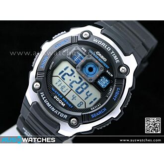 Casio Sporty Digital World Time 100M AE-2000W-1AV