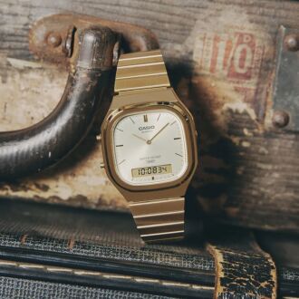 Casio Vintage Retro Ana-Digi Steel Band Unisex Watch AQ-240EG-9A