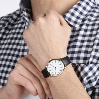Citizen Eco-Drive Ultra‑slim 39mm Leather Strap Stiletto Watch AR1113-12B