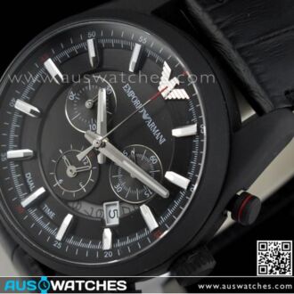 Emporio Armani Chronograph Matt Black Mens Watch AR6035