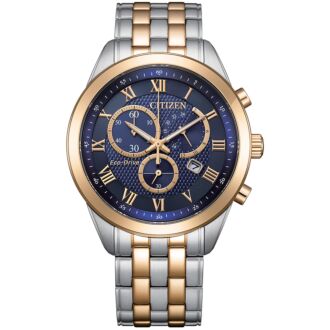 Citizen Eco-Drive Chronograph Crystal Two-Tone Men's Watch AT2606-51L