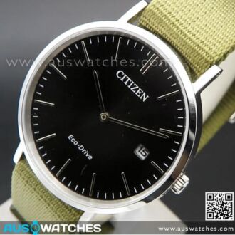 Citizen Eco-Drive Sapphire Nylon Strap Watch AU1080-38E