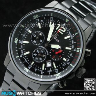 L'ECLISES Mens Chronograph Tachymeter BLK 100M 6229