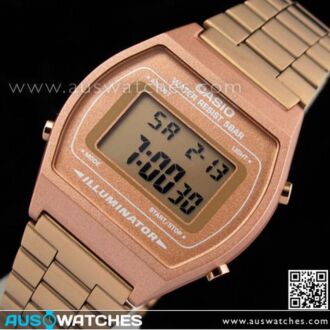 Casio Retro Design LED Backlight Rose Gold  Digital Watch B640WC-5A