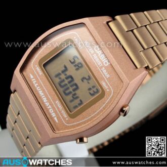 Casio Retro Design LED Backlight Rose Gold  Digital Watch B640WC-5A