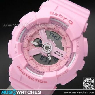 Casio Baby-G Pink Color Analog Digital Sport Watch BA-110-4A1, BA110