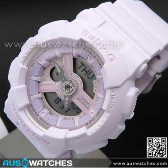 Casio Baby-G Light Purple Color Analog Digital Sport Watch BA-110-4A2, BA110