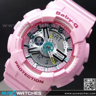 Casio Baby-G Lustrous Pastel Analog Digital 100M World Time Alarm Watch BA-110CA-4A, BA110CA