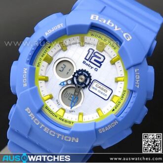 Casio Baby-G Analog Digital 100M World Time Alarm Sport Watch BA-120-2B, BA120