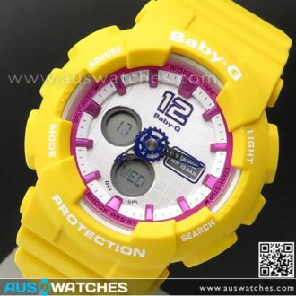 Casio Baby-G Analog Digital 100M World Time Alarm Sport Watch BA-120-9B, BA120