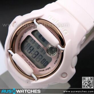 Casio Baby-G Light Pink and Gold Alarm Sport Watch BG-169G-4B, BG169G