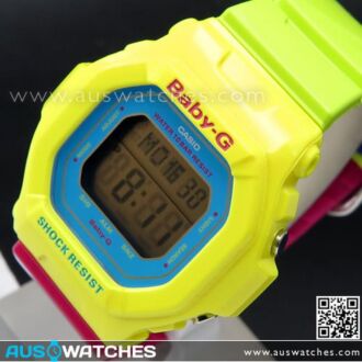 Casio Baby-G 100M World time Alarms Vivid Multi-Colored Watch BG-5607-9, BG5607