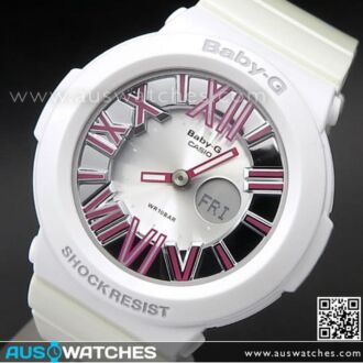 Casio Baby-G Neon Illuminator 100M 5 Alarms Watch BGA-160-7B2, BGA160