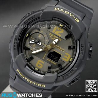 Casio Baby-G Dual Dial World Time Ladies Watch BGA-230-1B, BGA230