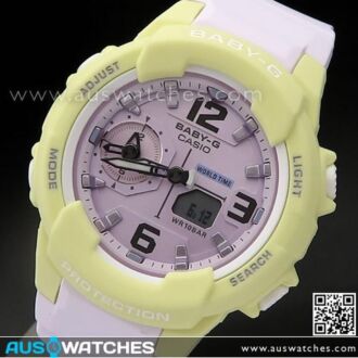 Casio Baby-G Dual Dial World Time Ladies Watch BGA-230PC-9B, BGA230PC