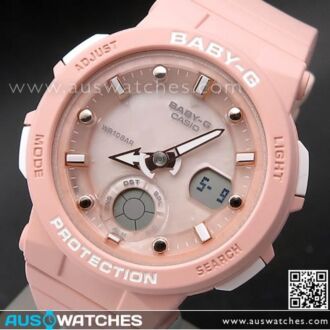 Casio Baby-G Neon Illuminator Beach Traveler Watch BGA-250-4A, BGA250