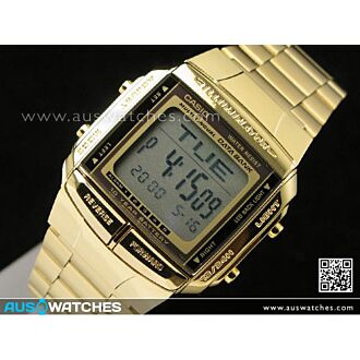 Casio Gold plated Data Bank watch DB-360G-9A DB360G 9A